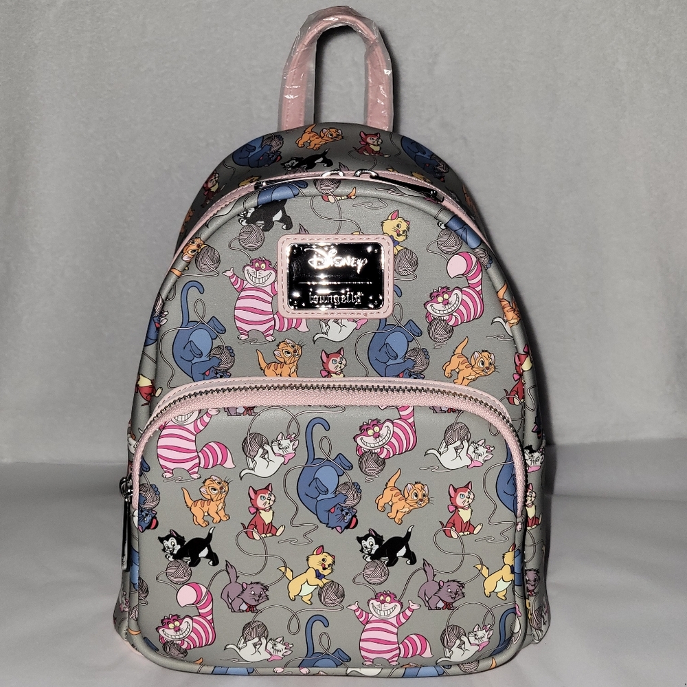 Loungefly Disney Cats Yarn Allover Print Mini Backpack